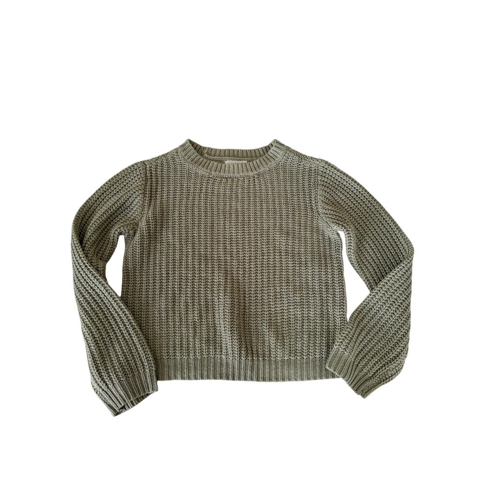 Full Tilt Girls XL Sage Green Chunky Knit Sweater